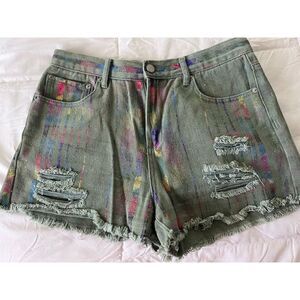 Blue Revival denim shorts